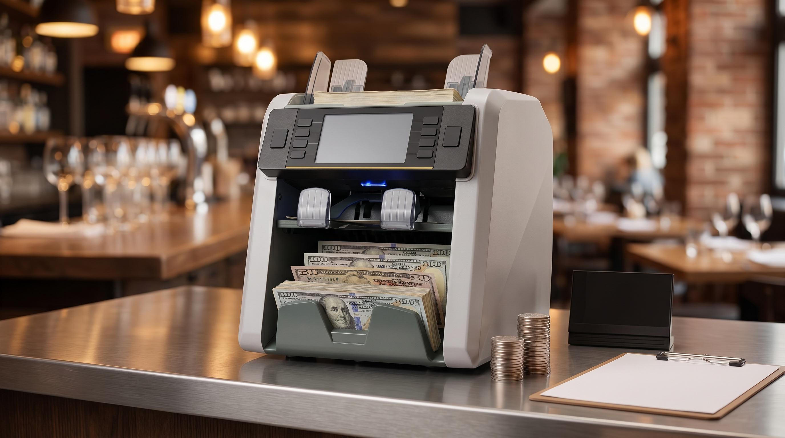 Restaurant cash counter machine