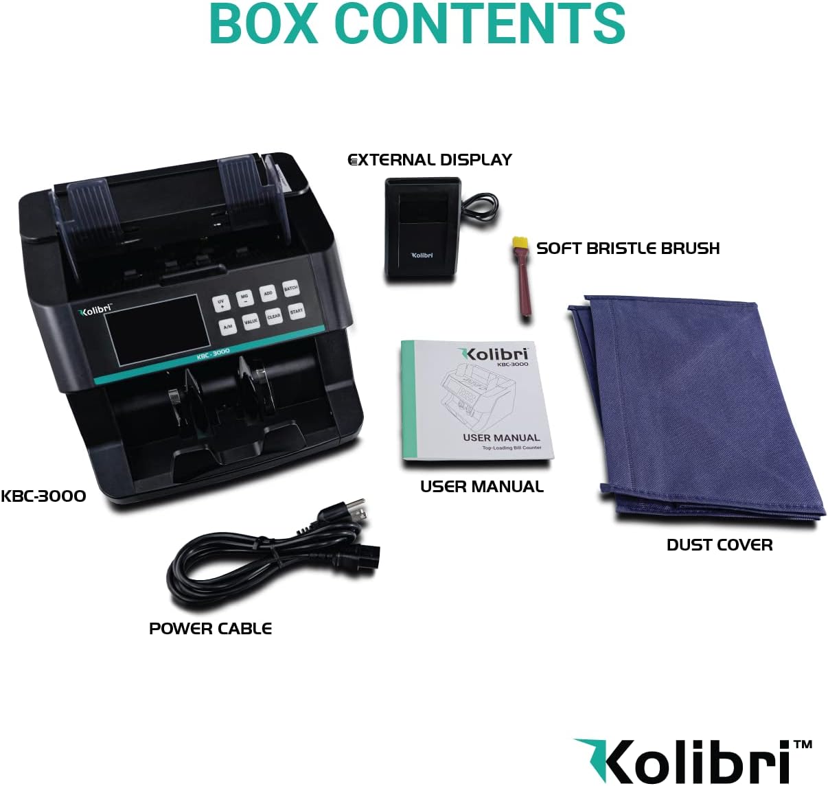 Kolibri KBC-3000 Money Counter with UV/IR Counterfeit Detection