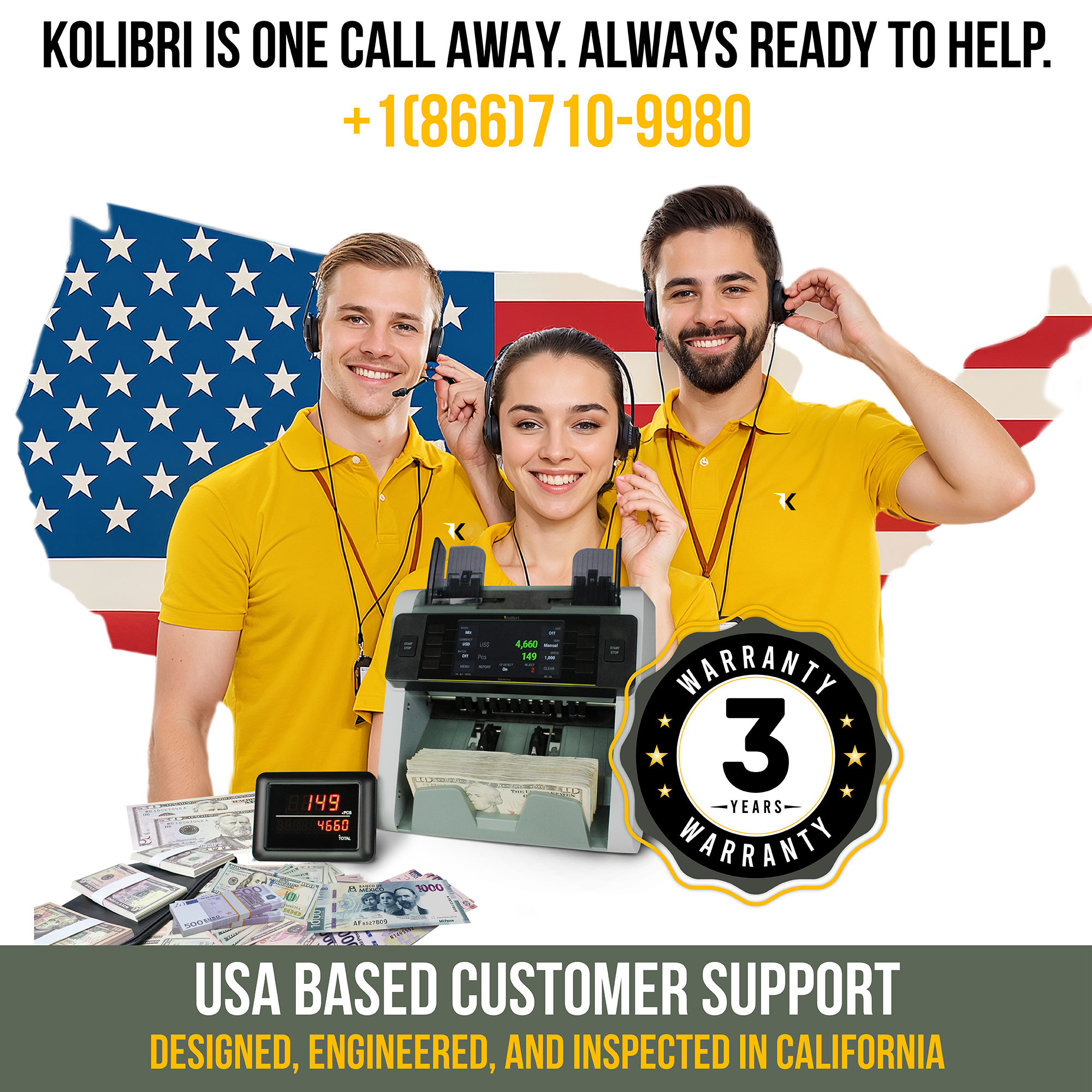 Kolibri Domino V2 Mixed Bill Counter