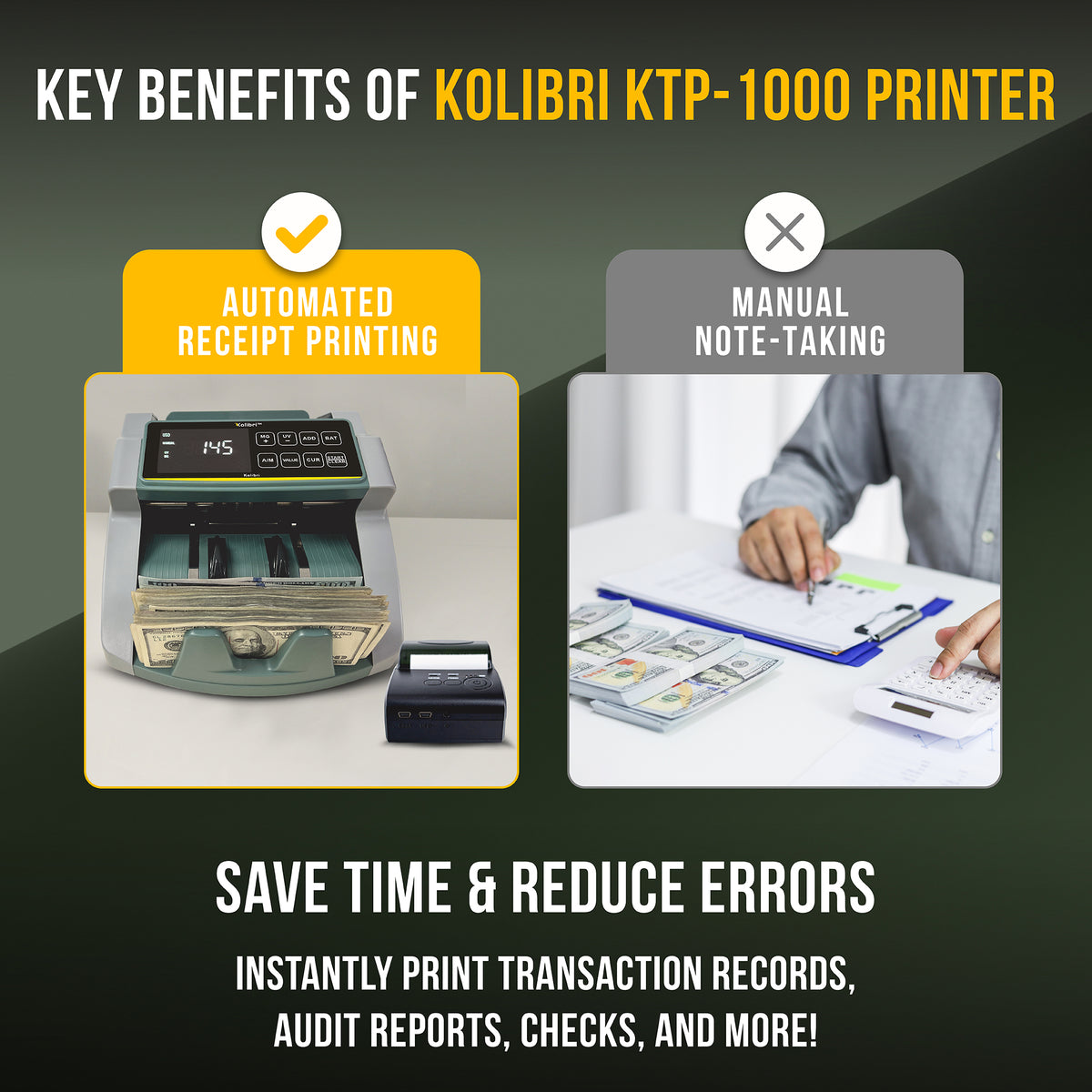 Kolibri KTP-1000 Cash Printer - Cash Register with Receipt Printer