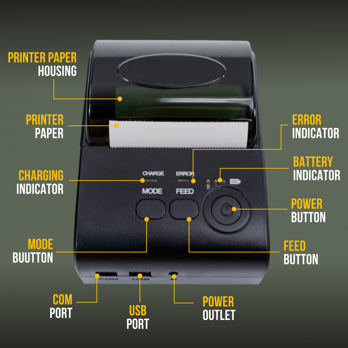 Kolibri KTP-1000 Cash Printer - Cash Register with Receipt Printer