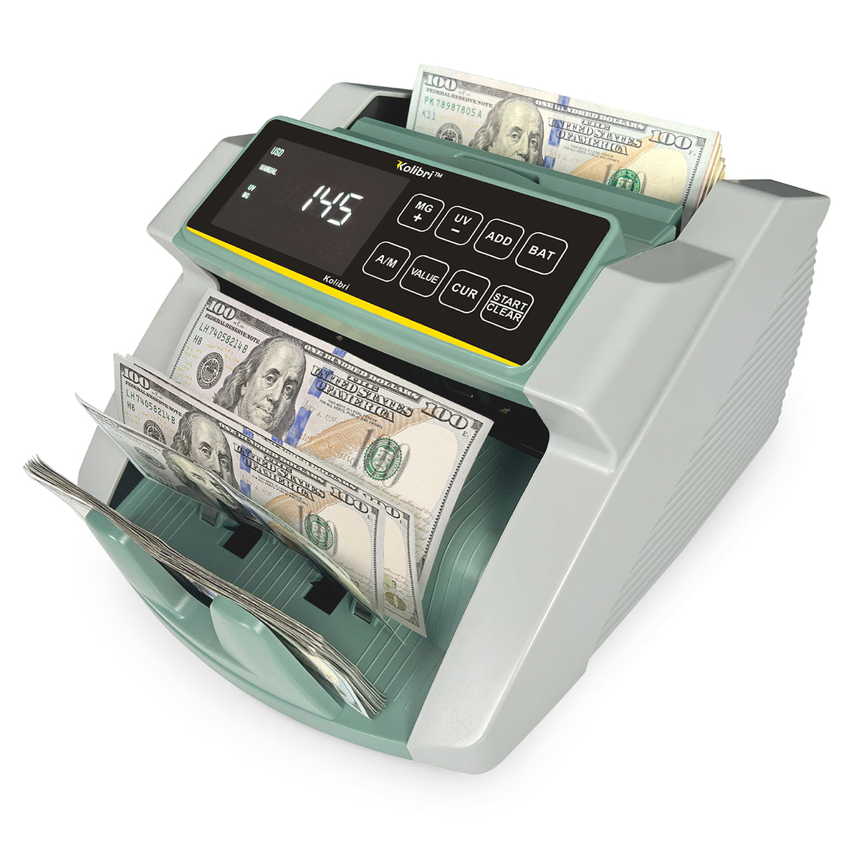Kolibri Money Counter - Bill Counter w/ 1500 Bills Per Minute