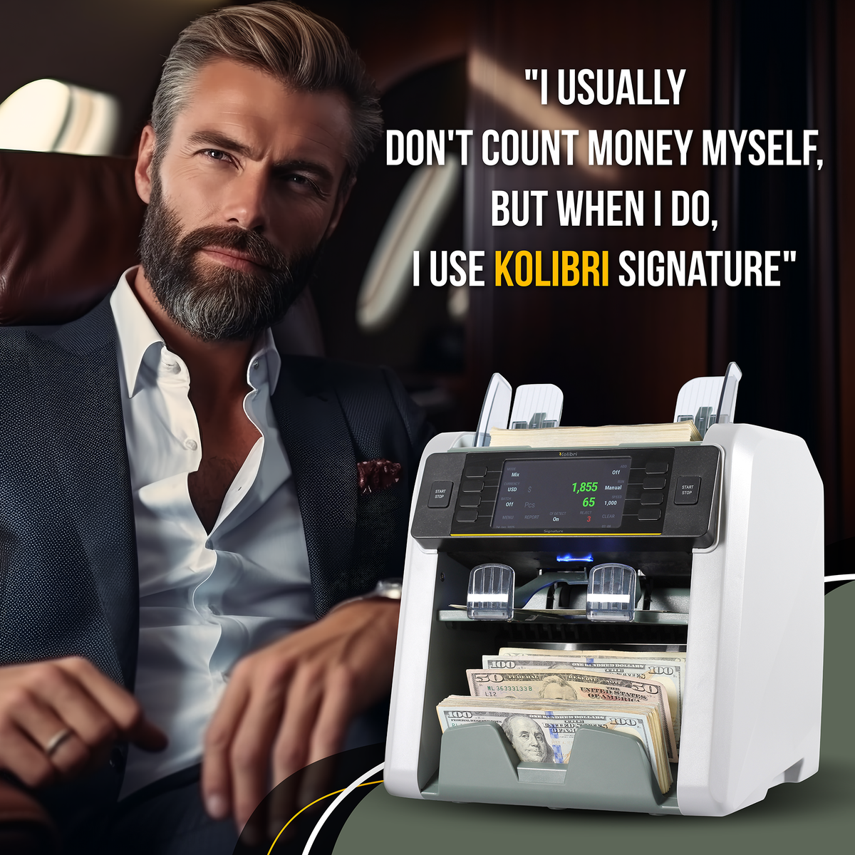 Kolibri Signature V2 Mixed Bill Counter - Mixed Denomination Bill ...